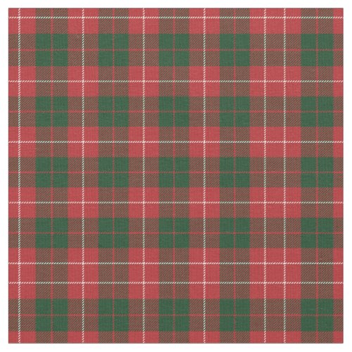 Plaid Clan Mackinnon Tartan Green Red Check Fabric