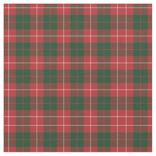 Plaid Clan Mackinnon Tartan Green Red Check Fabric