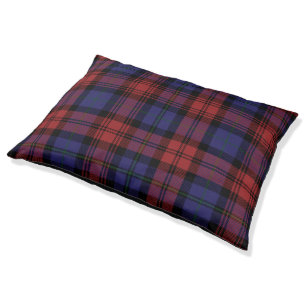 Plaid Clan MacLachlan Red Purple Check Tartan Pet Bed