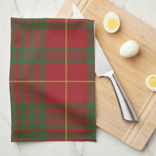 Plaid Clan MacTavish Red Green Check Tartan Kitchen Towel