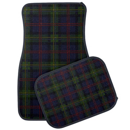 Plaid Clan Malcolm Purple Green Check Tartan Car Floor Mat