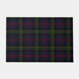 Plaid Clan Malcolm Purple Green Check Tartan Doormat