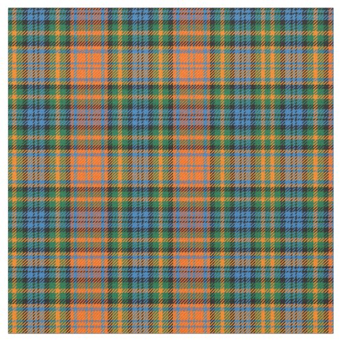 Plaid Clan Murray Tartan Orange Blue Green Check Fabric