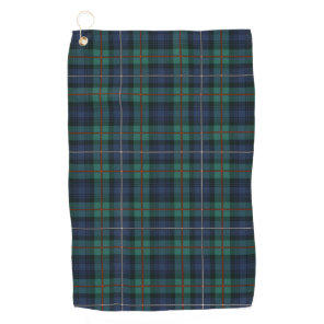 Plaid Clan Robertson Tartan Green Purple Check Golf Towel