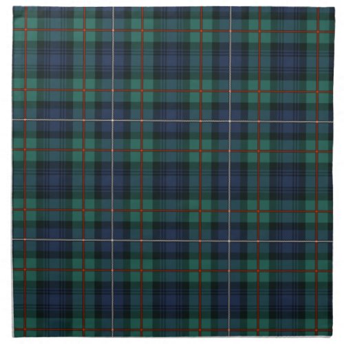 Plaid Clan Robertson Tartan Purple Green Check  Cloth Napkin