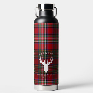 Plaid Clan Stewart Family Lake House Tartan Water Bottle