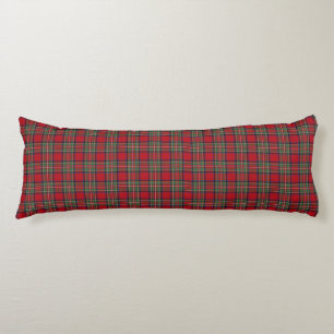 Plaid Clan Stewart Green Blue Red Check Tartan Body Pillow