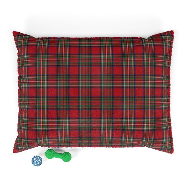 Plaid Clan Stewart Green Red Blue Check Tartan Pet Bed (Creator Uploaded)