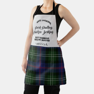 Plaid Clan Sutherland Checkered Tartan Kitchen Apron