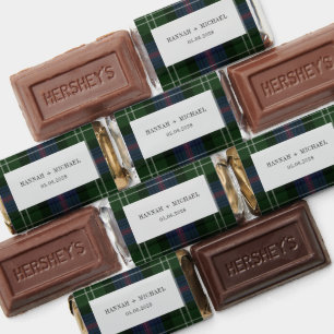 Plaid Clan Sutherland Purple Green Tartan Wedding Hershey's Miniatures
