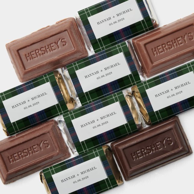Plaid Clan Sutherland Purple Green Tartan Wedding Hershey's Miniatures (Assorted)