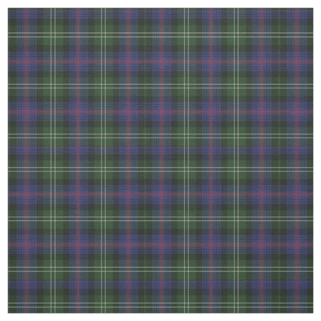 Tartan0627ページ Plaid Clan Sutherland Tartan Green Purple Check Fabric | Zazzle