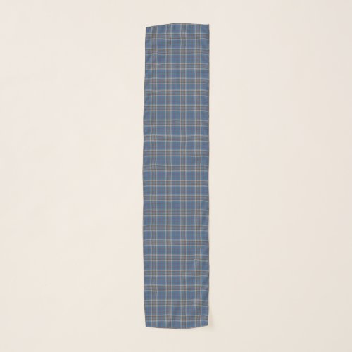 Plaid Clan Thompson Grey Blue Tartan Check Scarf