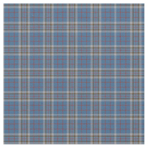 Plaid Clan Thompson Tartan Grey Blue Check Fabric