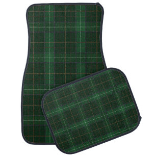 Plaid Clan Walsh Tartan Green Checkered Birthday Car Floor Mat