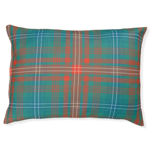 Plaid Clan Wilson Orange Check Tartan Pet Bed