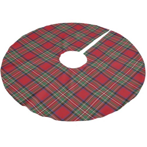 Plaid Classic Clan Stewart Red Tartan Brushed Polyester Tree Skirt