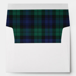Plaid Classic Green Rustic Tartan Envelope