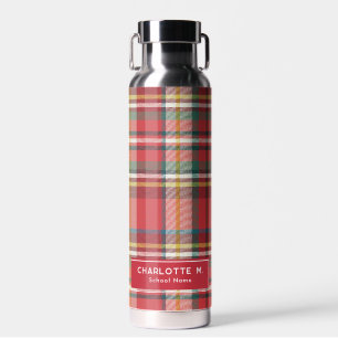 Plaid Classic Rustic Personalized Water Bottle