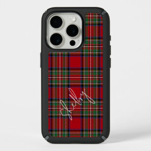 Plaid Classic Rustic Stewart Red and Green Tartan iPhone 15 Pro Case