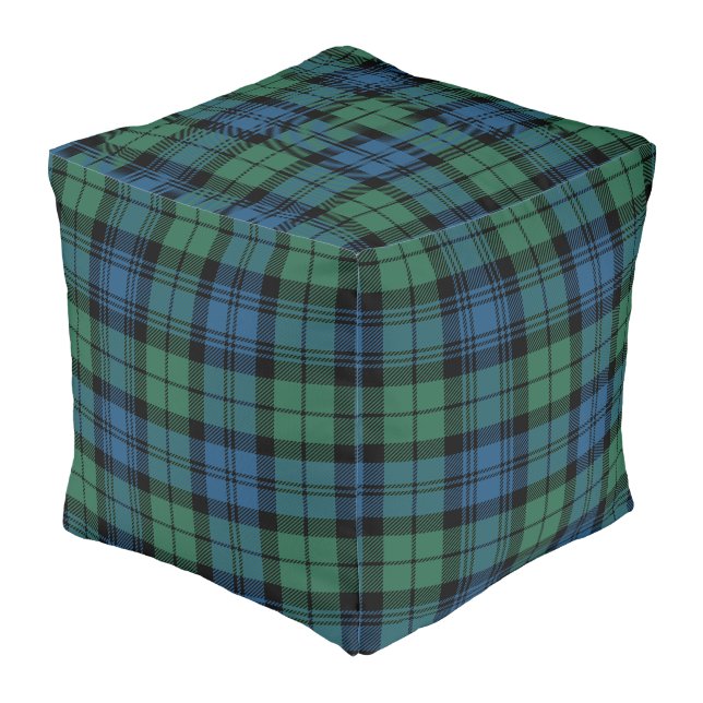 Plaid Classic Tartan Campbell Mom Home Decor Pouf (Angled Front)