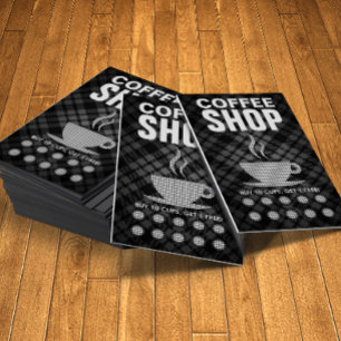 plaid coffee punch card
