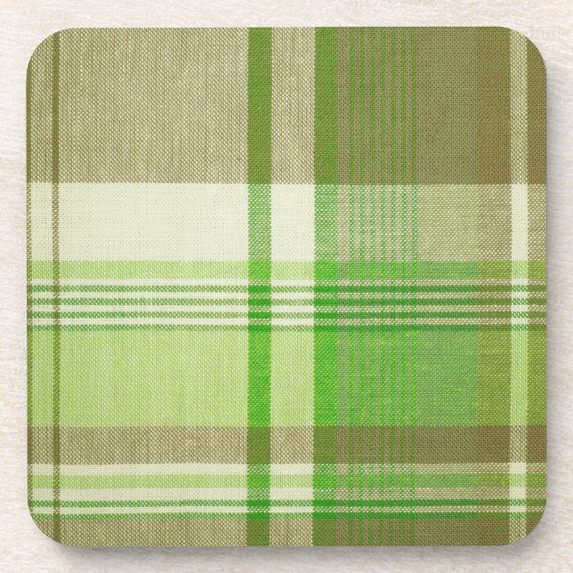 Plaid Cork Coaster (Front)