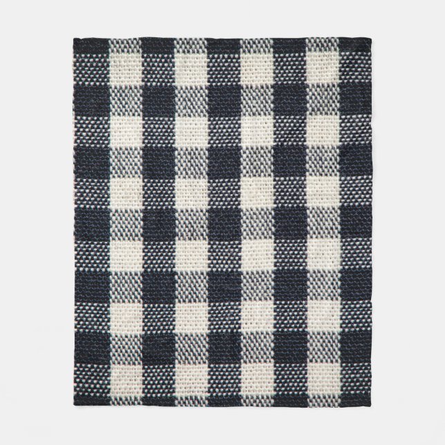 Plaid cotton fabric texture background. fleece blanket (Front)