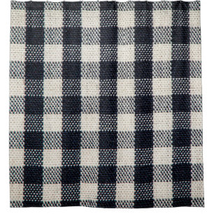 Plaid cotton fabric texture background. shower curtain