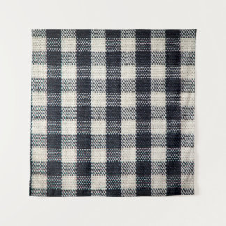Plaid cotton fabric texture background. tapestry