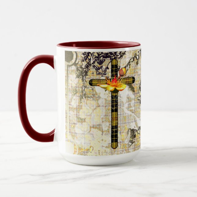 Plaid Cross Mug (Left)