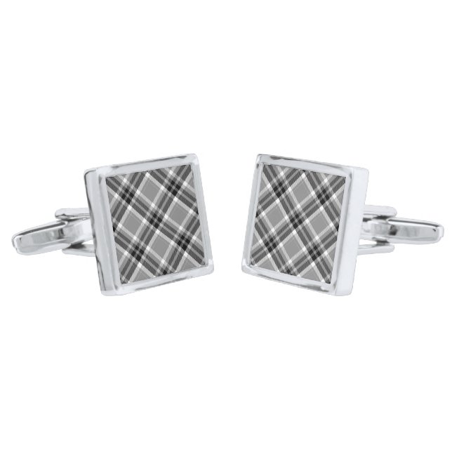 Plaid Cufflinks  (Angled)