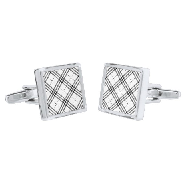 Plaid Cufflinks  (Angled)