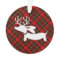 Plaid Dachshund Christmas Tree Ornament
