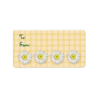 Plaid Daisies Yellow Label