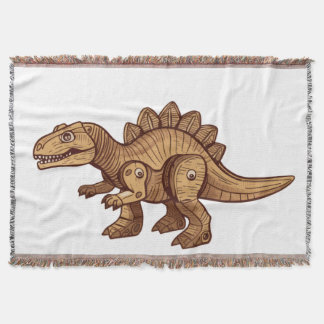 Plaid Décoratif avec Adorable Dinosaure Cartoon Throw Blanket