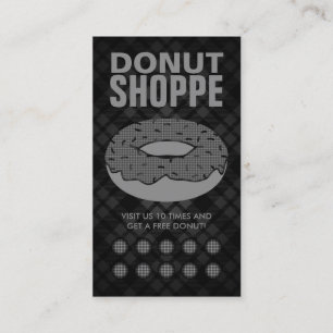 plaid donut punch card