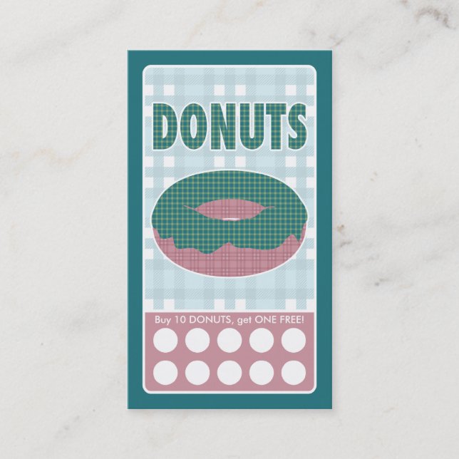 plaid donuts loyalty card (Front)