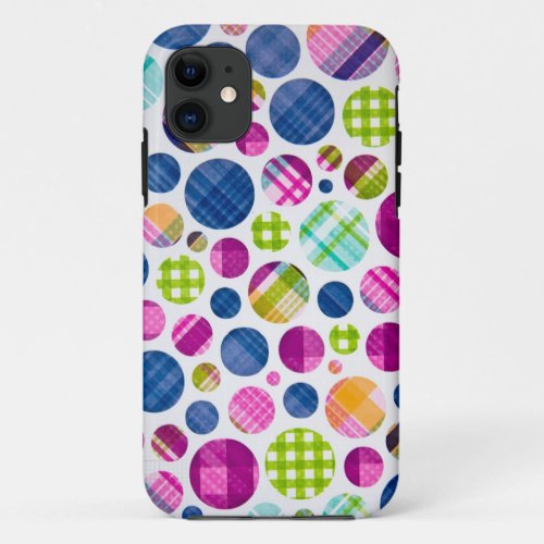 Plaid Dots iPhone 11 Case