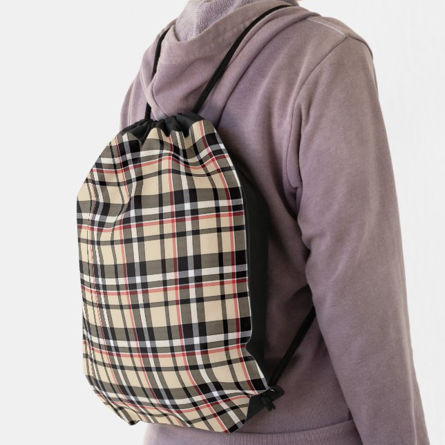 Plaid Drawstring Backpack (Insitu)