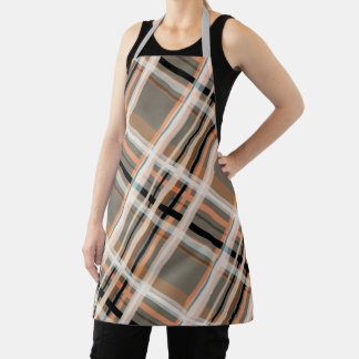plaid earthtone 002 apron