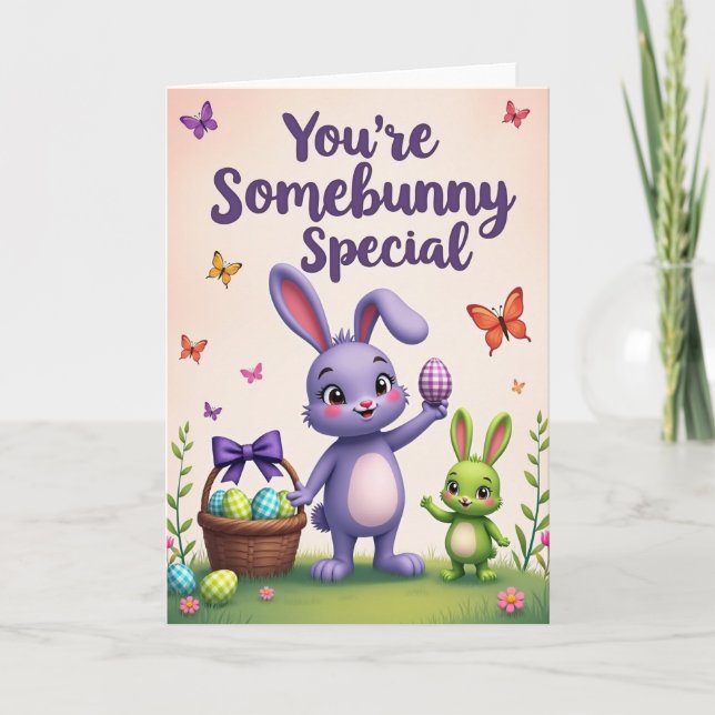 Plaid Egg Springtime Card (Front)