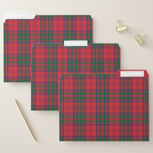 Plaid Elegant Clan Grant Tartan File Folder