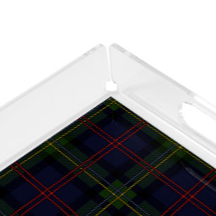 Plaid Elegant Rustic Classic Malcolm Tartan Acrylic Tray