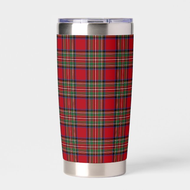 Plaid Elegant Rustic Stewart Tartan Insulated Tumbler (Front)