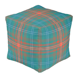 Plaid Elegant Rustic Wilson Tartan Pouf