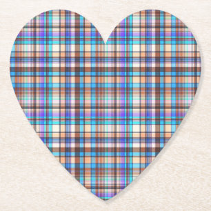 Plaid Fabric Checkered Print Pattern-57688 Paper Coaster