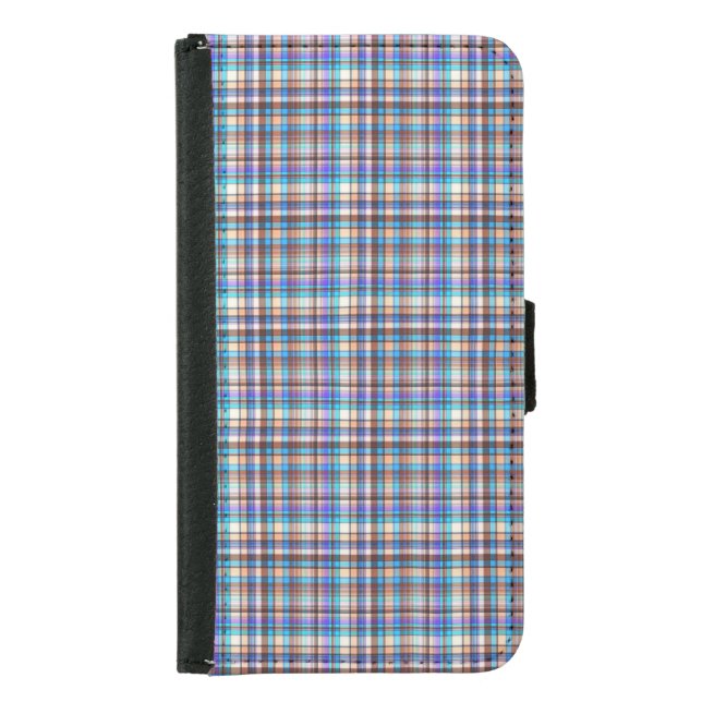 Plaid Fabric Checkered Print Pattern-57688 Samsung Galaxy Wallet Case (Front)