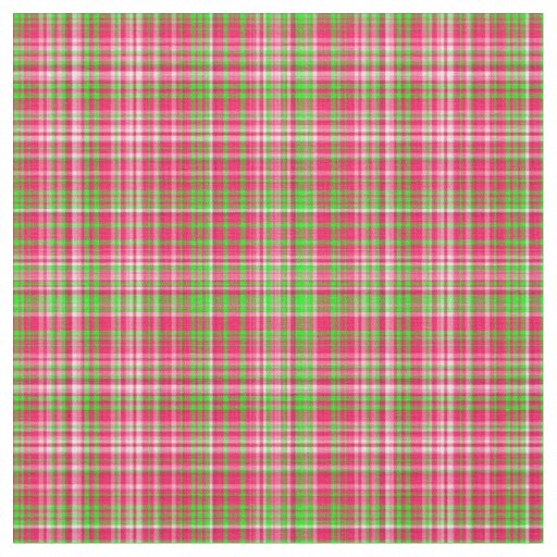 Plaid Fabric-Neon Green and Pink 27 Fabric