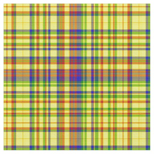 Plaid Fabric-Primary Colors 09 Fabric